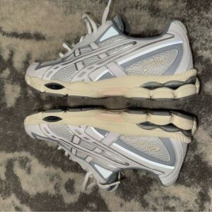 ASICS Gel Silver and White Sneakers